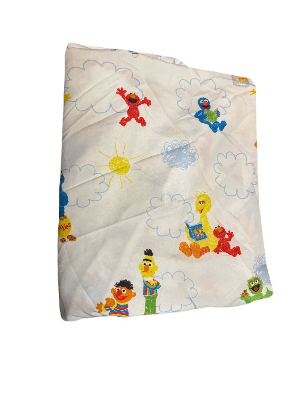 Vintage Style Sesame Street Characters Crib Fitted Sheet